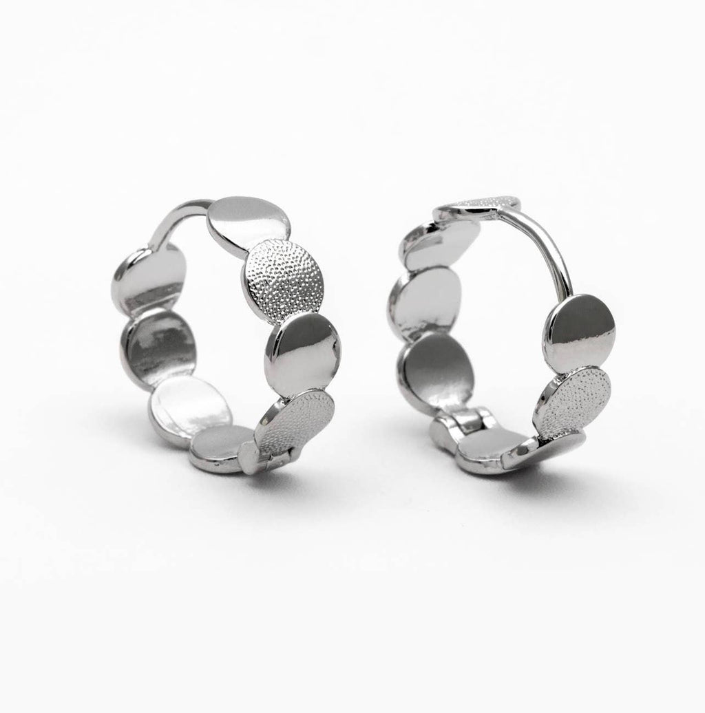 Grace hoops-silver earrings-huggies