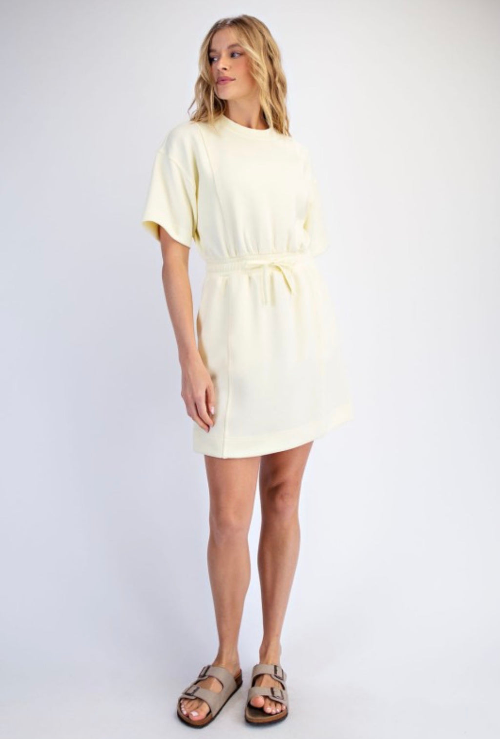 Scuba Short Sleeve Mini Dress