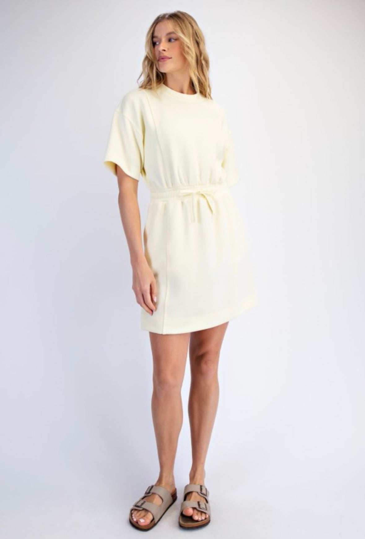 Scuba Short Sleeve Mini Dress