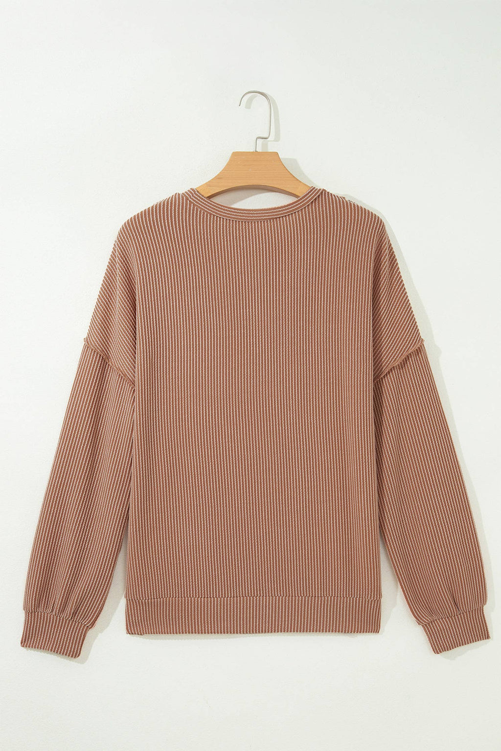 66 Leopard Print Colorblock Ribbed Knit Blouse (S-XL)