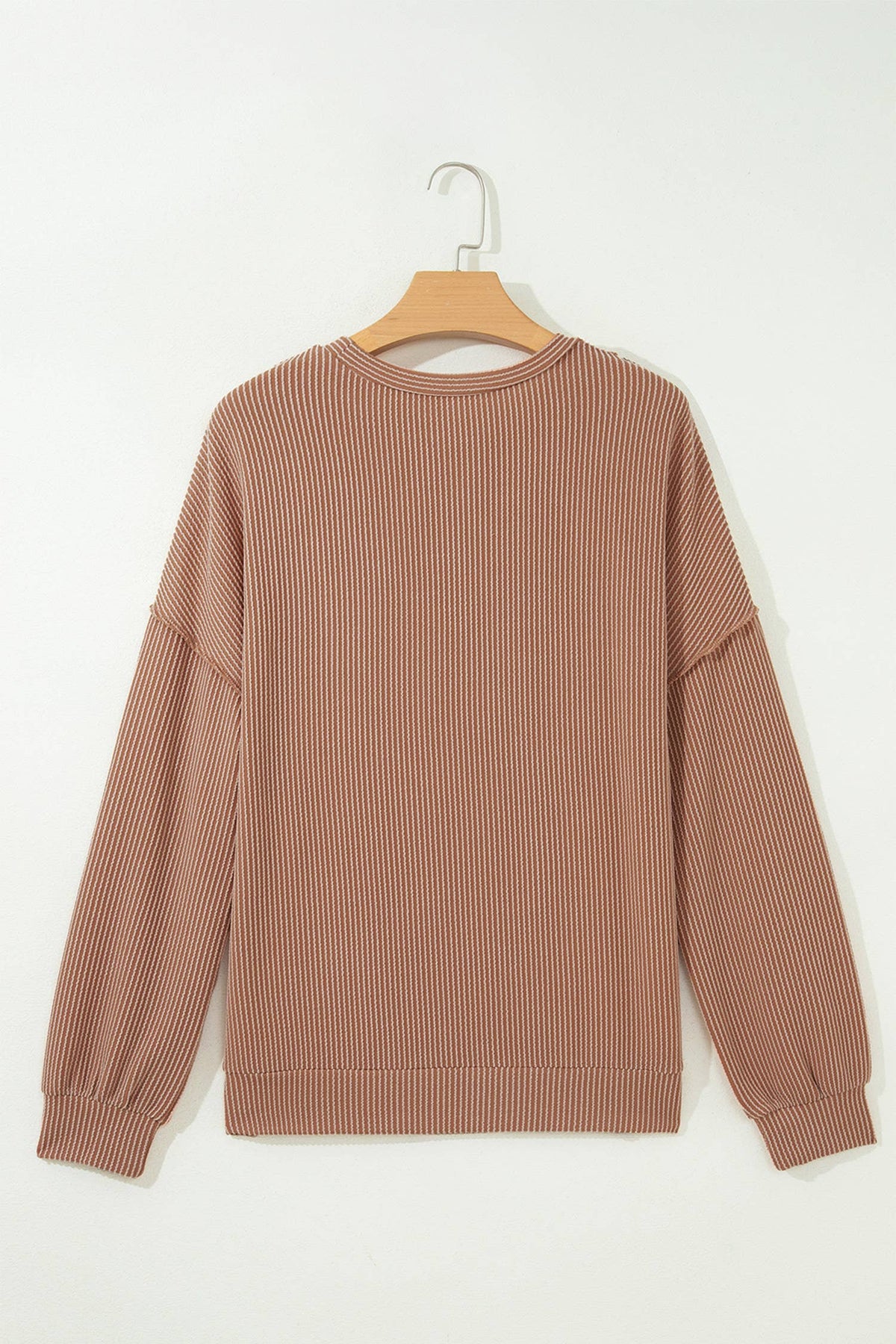 66 Leopard Print Colorblock Ribbed Knit Blouse (S-XL)