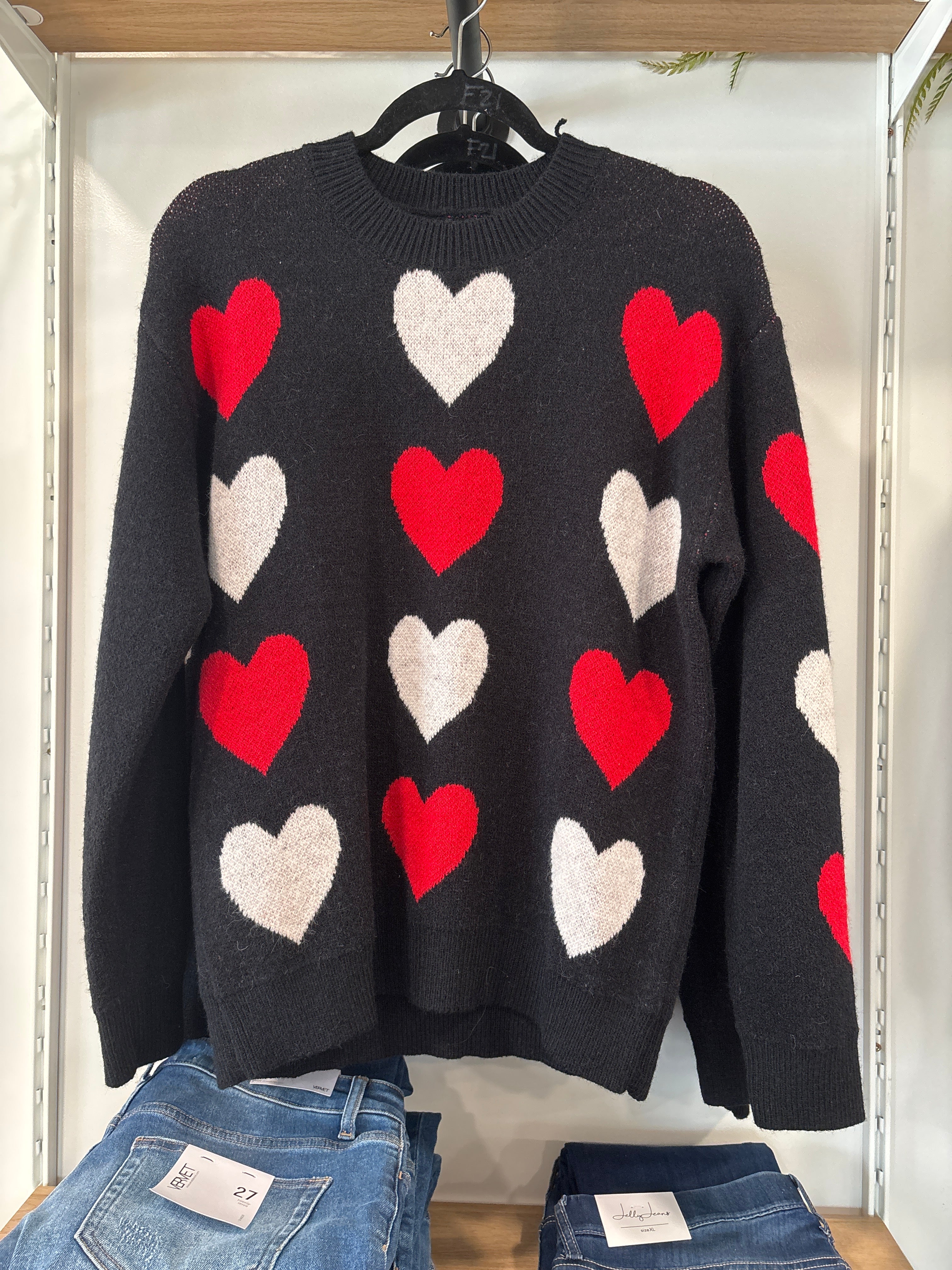 Multi Color Heart Sweater