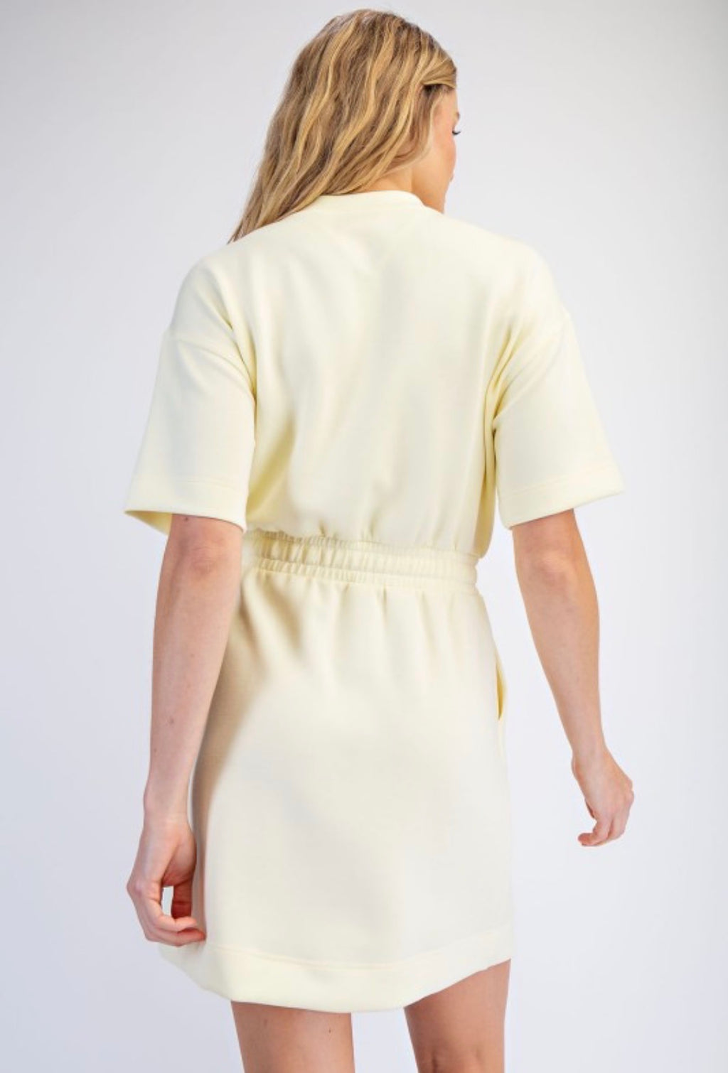 Scuba Short Sleeve Mini Dress