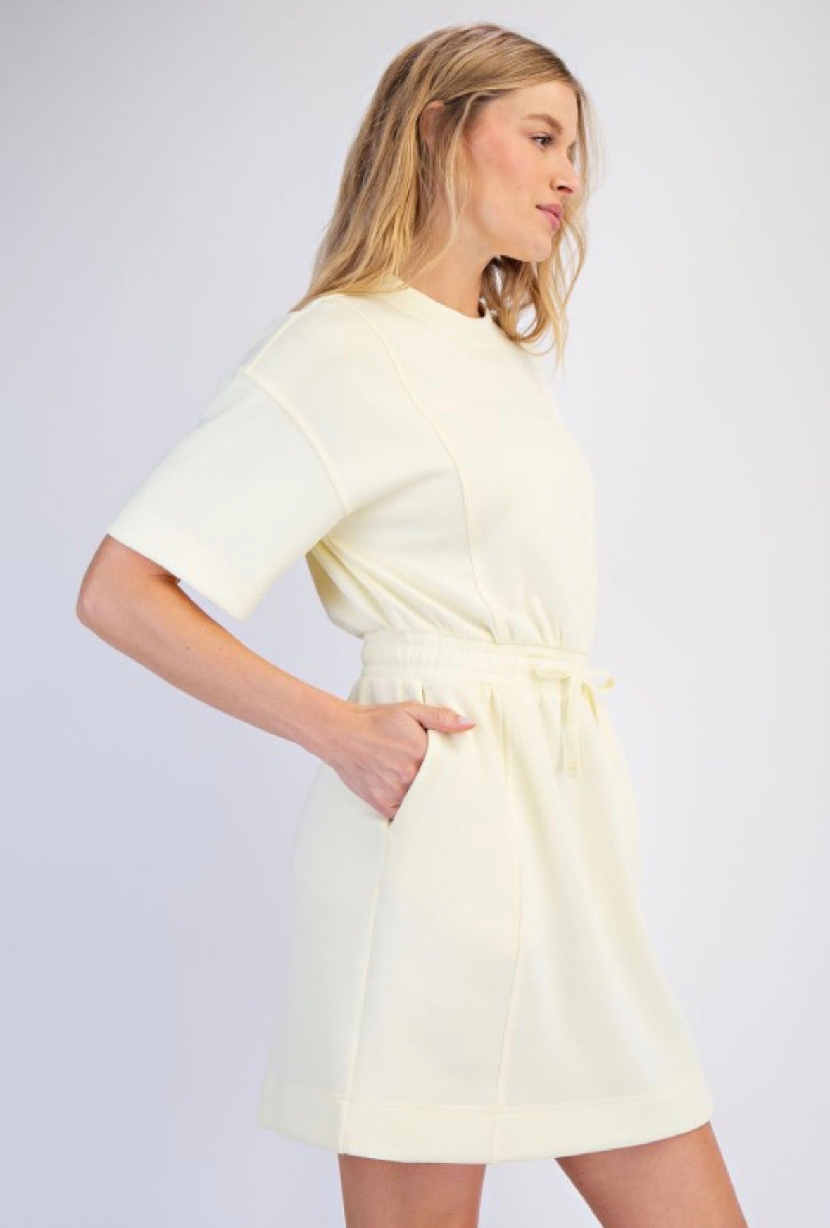 Scuba Short Sleeve Mini Dress