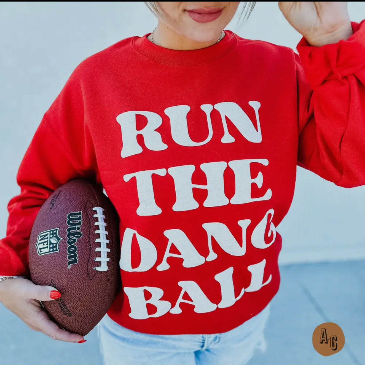 Run The Ball Crew Neck