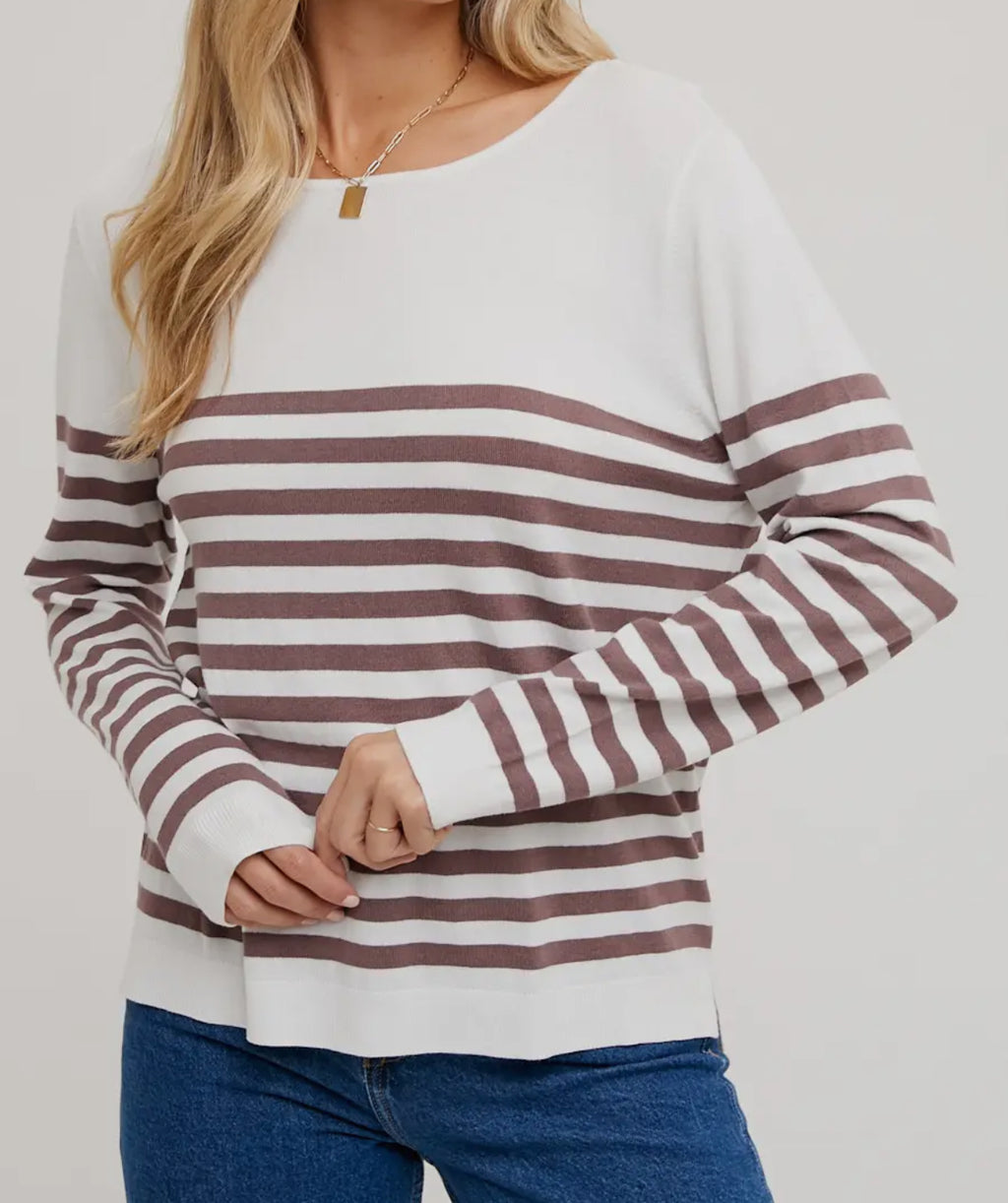 Brown Stripped Sweater