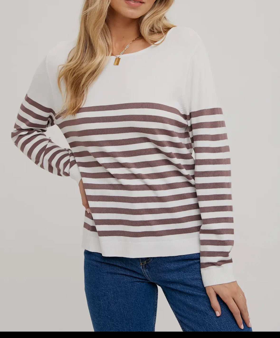 Brown Stripped Sweater