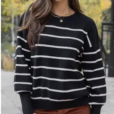 Black and Tan Stripped Sweater