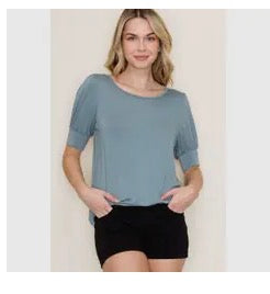 Puff Sleeve Jersey Top