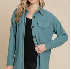 Teal Shacket