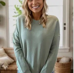 Hadley Waffle Knit V-Neck Top