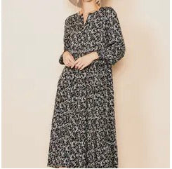 Boho Button Down Teared Flutter Maxi Dress