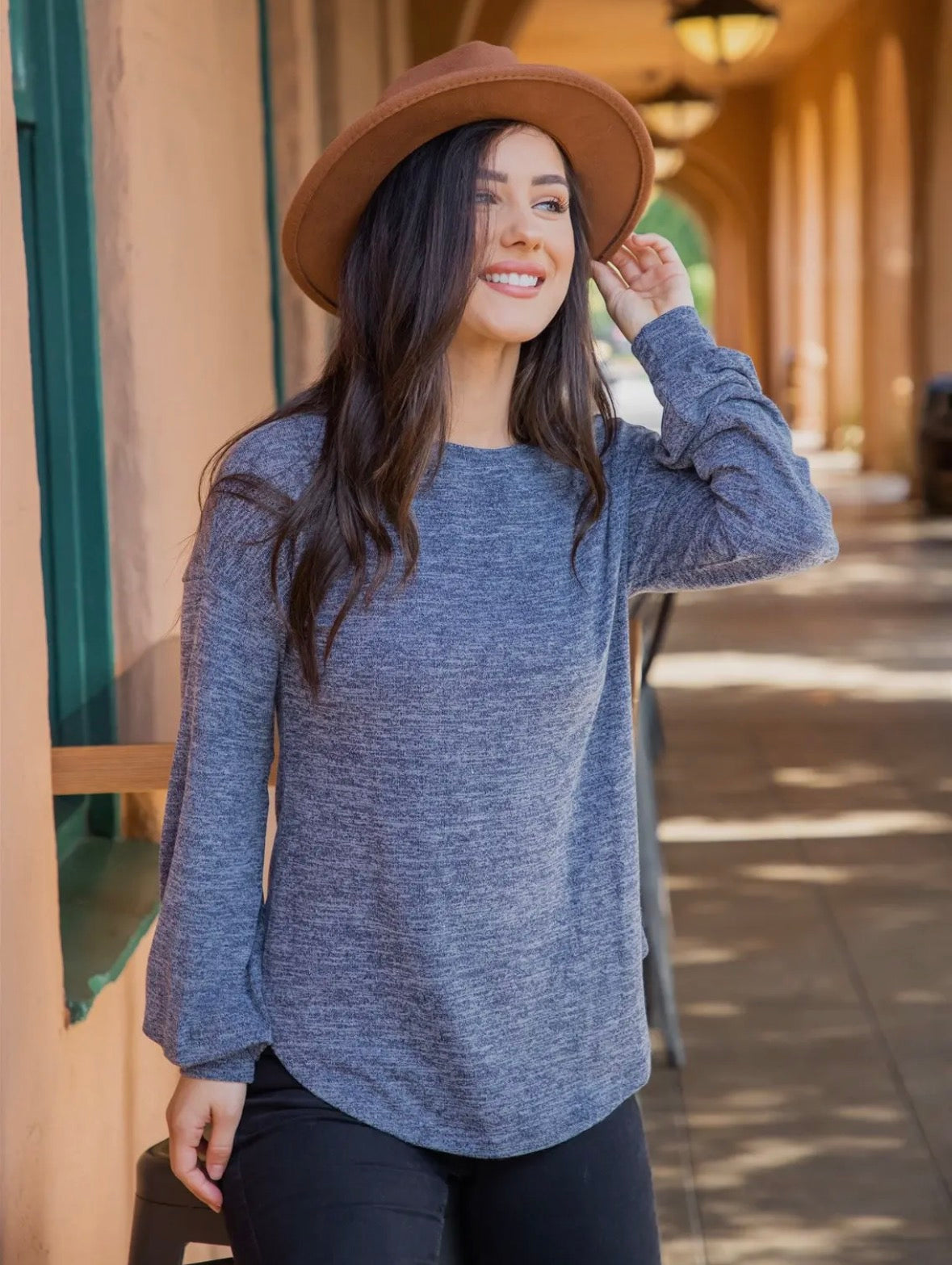 Heather Blue Long Sleeve