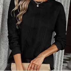 Crochet Long Sleeve Crewneck