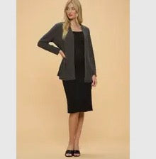 Gray Ribbed Cardigan