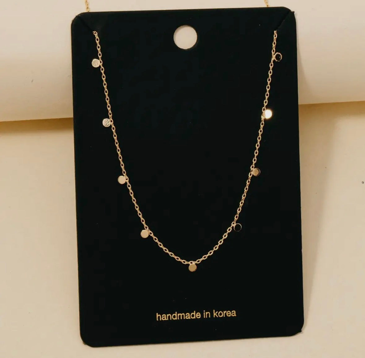 Dainty Mini Disc Necklace