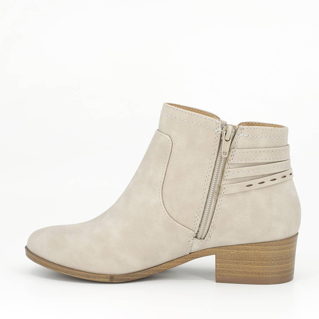 Chunky Heel Buckle Ankle Boots