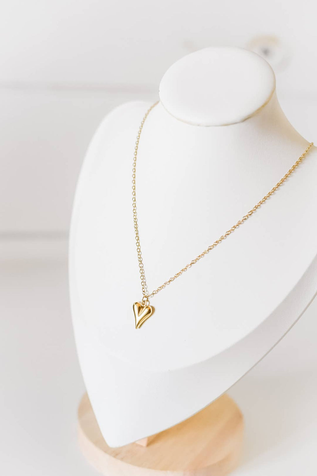 Victoria dainty heart charm necklace 18k gold plated 
