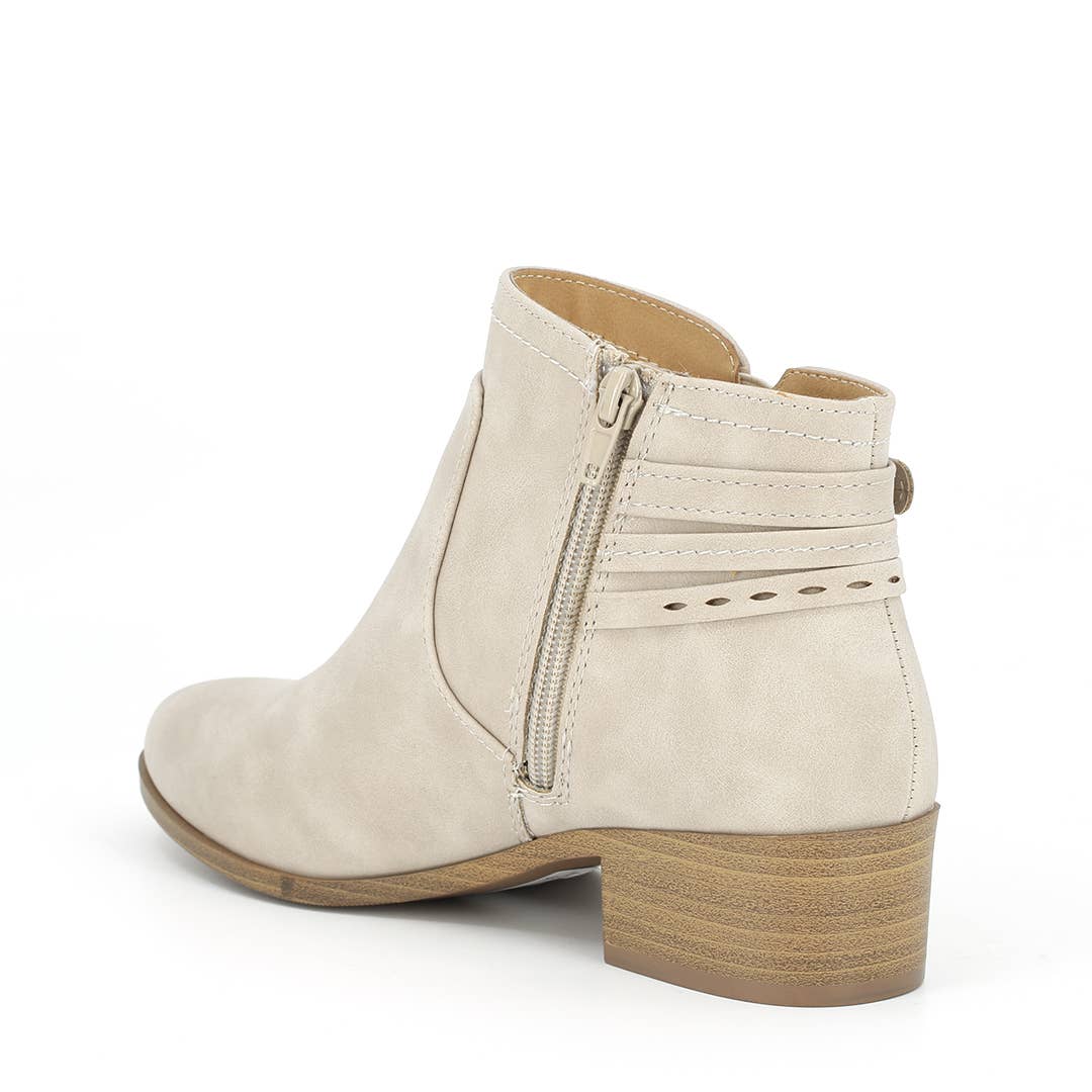 Chunky Heel Buckle Ankle Boots