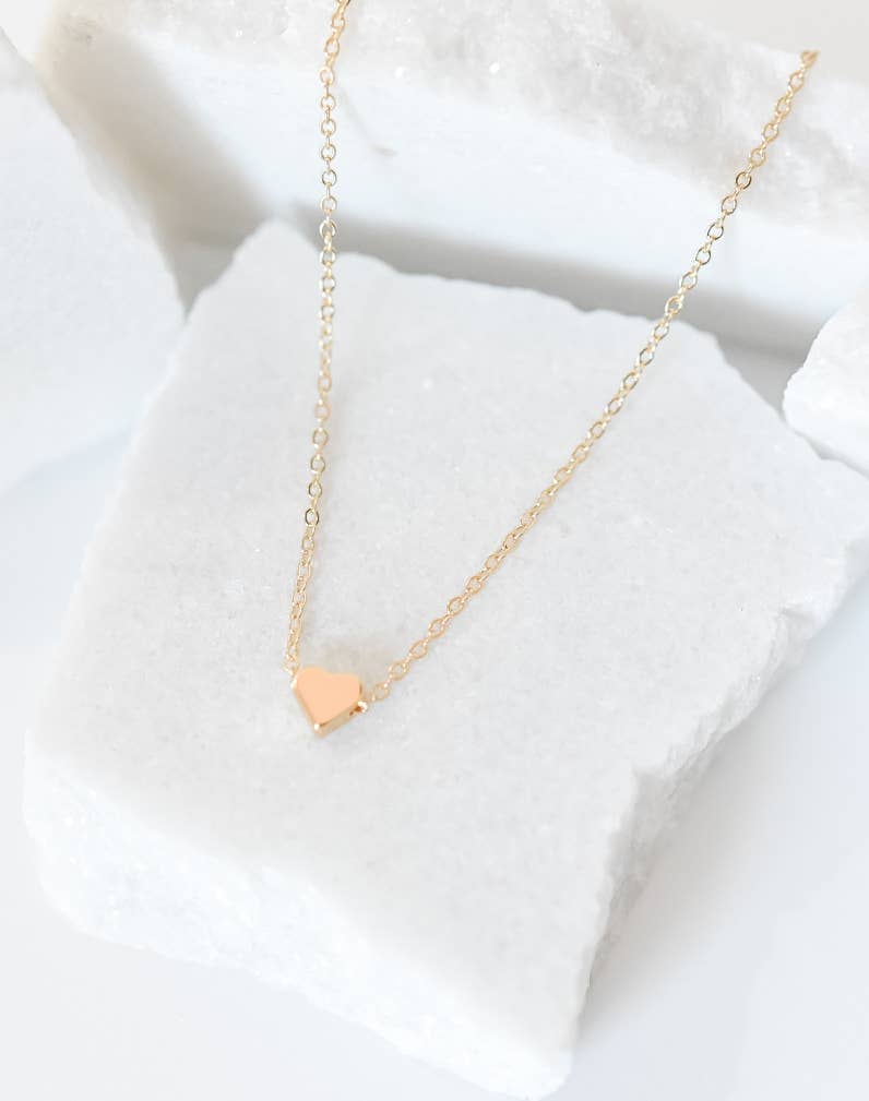Scottie heart charm necklace choker 18k gold plated