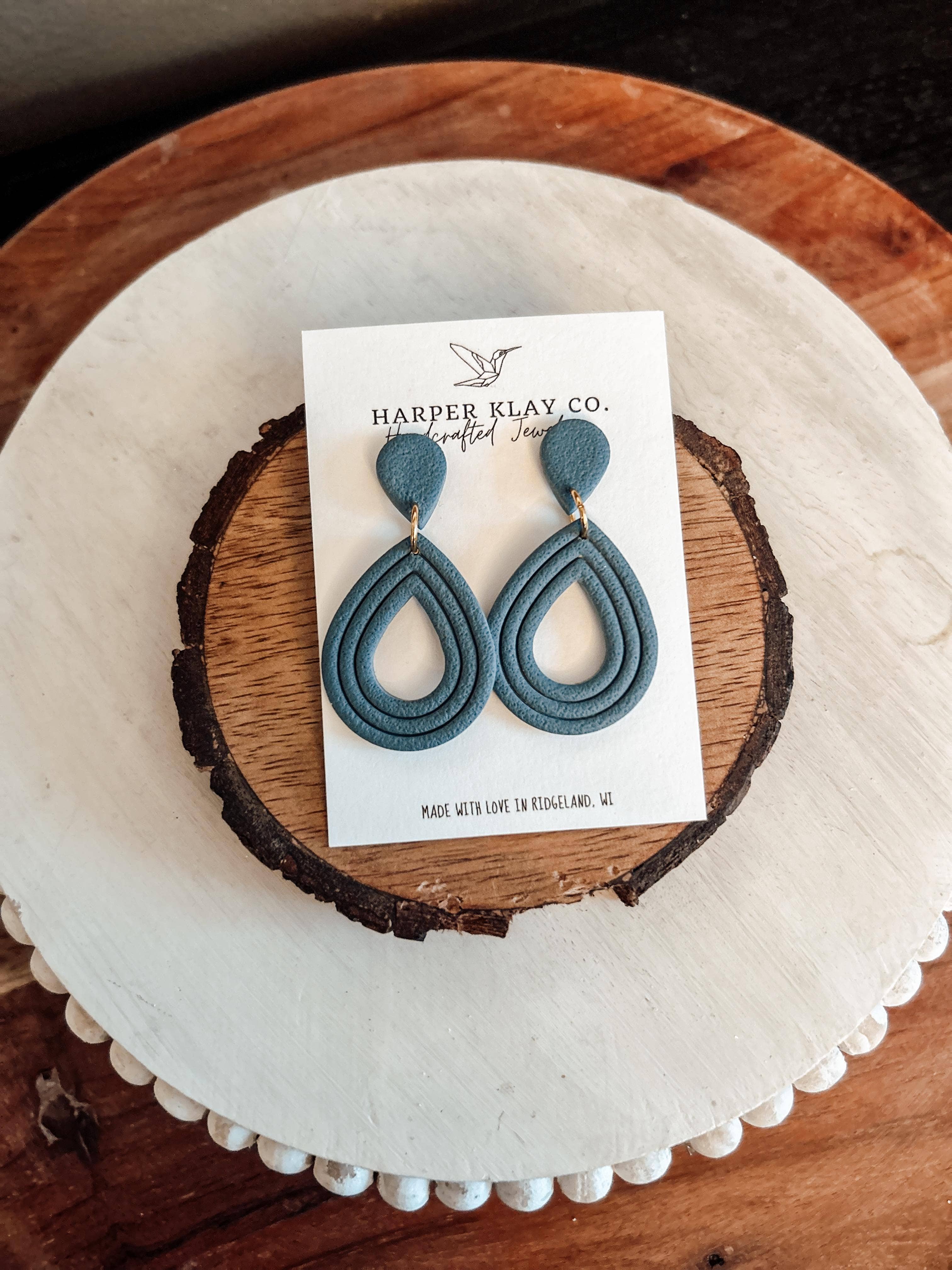 The Blue Jean Baby Set-Polymer Clay Dangle Earrings